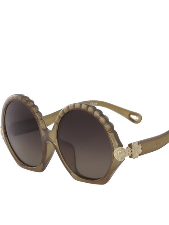 NWOT~CHLOE~CE745S Scalloped 56mm Round Sunglasses